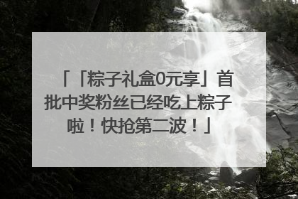 「粽子礼盒0元享」首批中奖粉丝已经吃上粽子啦！快抢第二波！