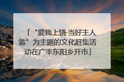 “爱我上饶·当好主人翁”为主题的文化赶集活动在广丰东阳乡开市
