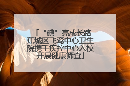 “碘”亮成长路 蕉城区飞鸾中心卫生院携手疾控中心入校开展健康筛查