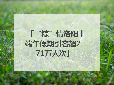 “粽”情洛阳丨端午假期引客超271万人次