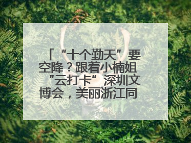 “十个勤天”要空降？跟着小楠姐“云打卡”深圳文博会，美丽浙江同步直播