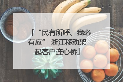 “民有所呼、我必有应” 浙江移动架起客户连心桥