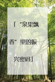 “泉果飘香”里的振兴密码