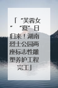 “芙蓉女”“夏”日归来！湖南烈士公园两座标志性雕塑养护工程完工