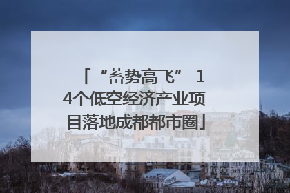 “蓄势高飞” 14个低空经济产业项目落地成都都市圈