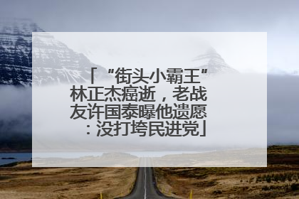 “街头小霸王”林正杰癌逝，老战友许国泰曝他遗愿：没打垮民进党