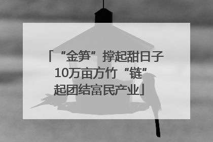 “金笋”撑起甜日子 10万亩方竹“链”起团结富民产业