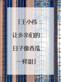 王小伟：让乡亲们的日子像香瓜一样甜