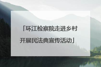 环江检察院走进乡村开展民法典宣传活动