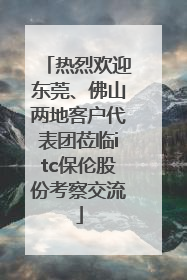 热烈欢迎东莞、佛山两地客户代表团莅临itc保伦股份考察交流