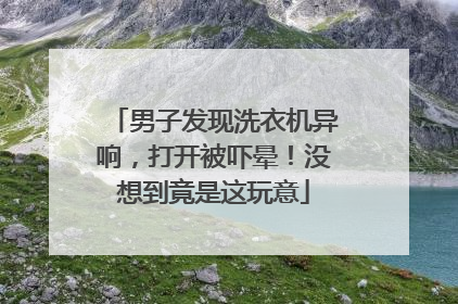 男子发现洗衣机异响，打开被吓晕！没想到竟是这玩意
