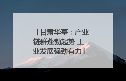 甘肃华亭：产业链群蓬勃起势 工业发展强劲有力