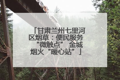 甘肃兰州七里河区烟草：便民服务“微触点” 金城烟火“暖心站”