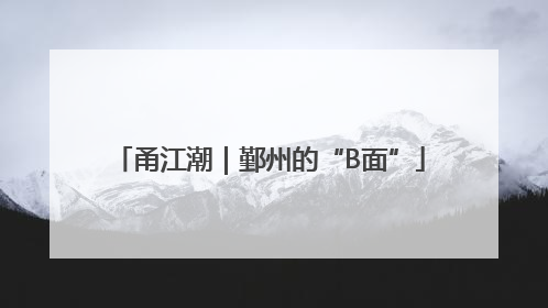 甬江潮｜鄞州的“B面”