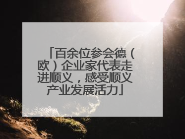 百余位参会德（欧）企业家代表走进顺义，感受顺义产业发展活力