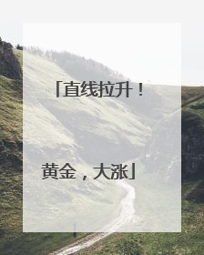 直线拉升！黄金，大涨