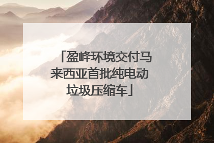 盈峰环境交付马来西亚首批纯电动垃圾压缩车