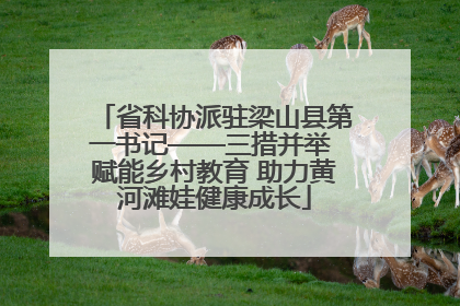 省科协派驻梁山县第一书记——三措并举 赋能乡村教育 助力黄河滩娃健康成长