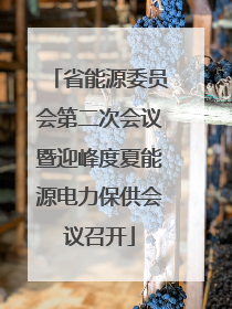 省能源委员会第二次会议暨迎峰度夏能源电力保供会议召开