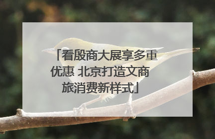看殷商大展享多重优惠 北京打造文商旅消费新样式
