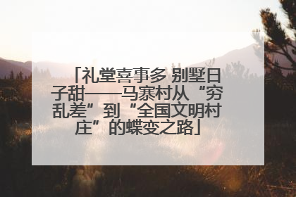 礼堂喜事多 别墅日子甜——马寨村从“穷乱差”到“全国文明村庄”的蝶变之路