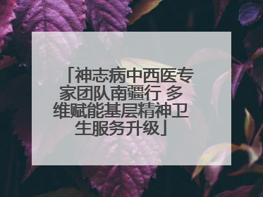 神志病中西医专家团队南疆行 多维赋能基层精神卫生服务升级
