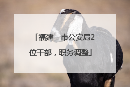 福建一市公安局2位干部，职务调整