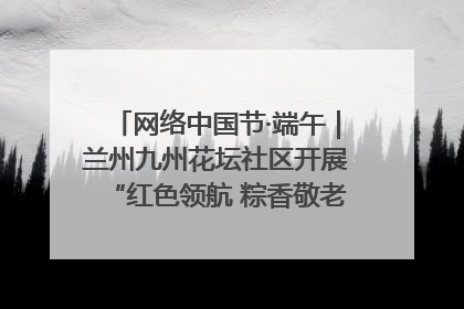 网络中国节·端午｜兰州九州花坛社区开展“红色领航 粽香敬老”端午主题活动