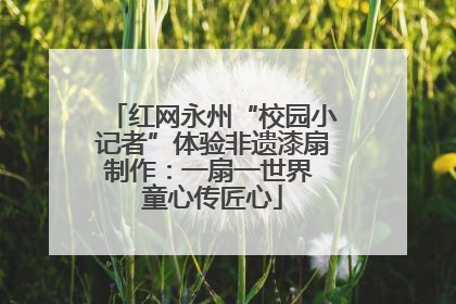 红网永州“校园小记者”体验非遗漆扇制作：一扇一世界 童心传匠心