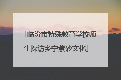 临汾市特殊教育学校师生探访乡宁紫砂文化