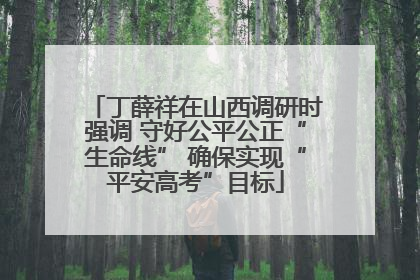 丁薛祥在山西调研时强调 守好公平公正“生命线” 确保实现“平安高考”目标