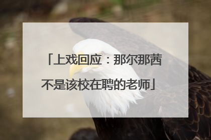 上戏回应：那尔那茜不是该校在聘的老师