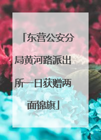 东营公安分局黄河路派出所一日获赠两面锦旗