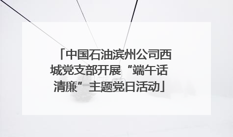 中国石油滨州公司西城党支部开展“端午话清廉”主题党日活动