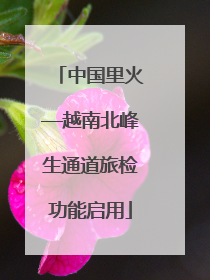 中国里火—越南北峰生通道旅检功能启用