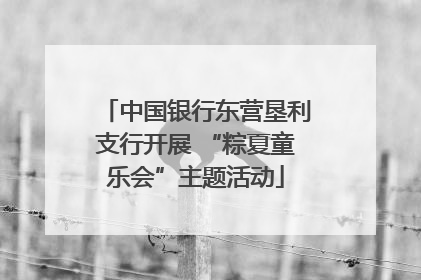 中国银行东营垦利支行开展 “粽夏童乐会”主题活动