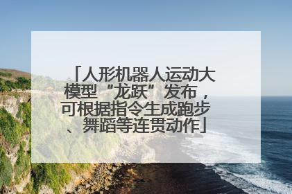 人形机器人运动大模型“龙跃”发布，可根据指令生成跑步、舞蹈等连贯动作
