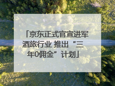 京东正式官宣进军酒旅行业 推出“三年0佣金”计划