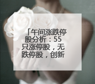 午间涨跌停股分析：55只涨停股，无跌停股，创新药概念持续活跃，昂利康6天4板，众生药业2连板