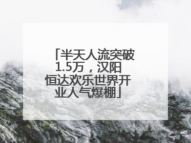 半天人流突破1.5万，汉阳恒达欢乐世界开业人气爆棚