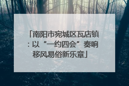 南阳市宛城区瓦店镇：以“一约四会”奏响移风易俗新乐章