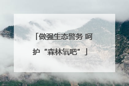 做强生态警务 呵护“森林氧吧”