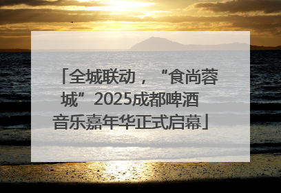 全城联动，“食尚蓉城”2025成都啤酒音乐嘉年华正式启幕