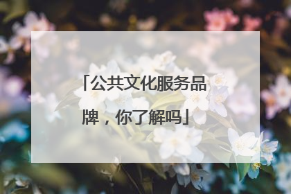公共文化服务品牌，你了解吗