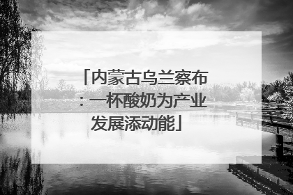 内蒙古乌兰察布：一杯酸奶为产业发展添动能
