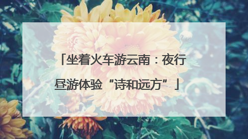 坐着火车游云南：夜行昼游体验“诗和远方”