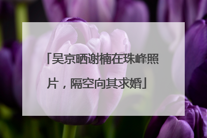 吴京晒谢楠在珠峰照片，隔空向其求婚