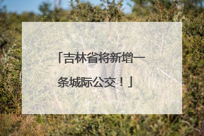 吉林省将新增一条城际公交！