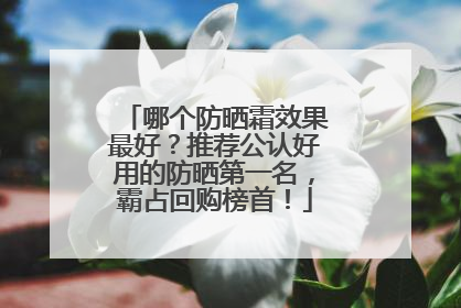 哪个防晒霜效果最好？推荐公认好用的防晒第一名，霸占回购榜首！