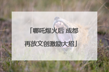 哪吒爆火后 成都再放文创激励大招